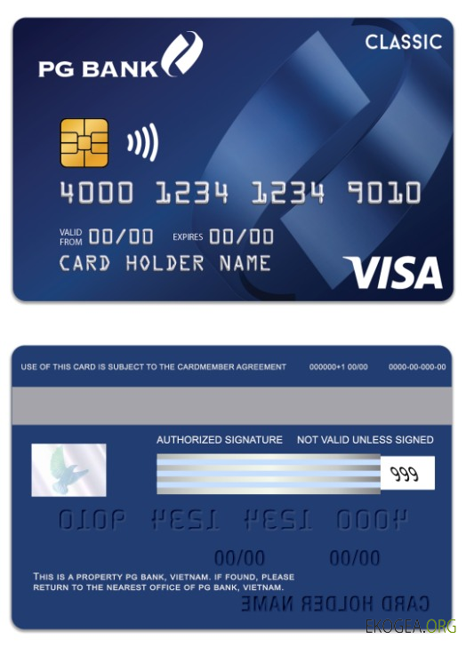 Carte visa classique Vietnam PG Bank